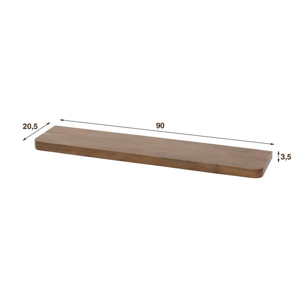 Wandplank Lume - Donkerbruin - Acaciahout - 90 cm (internet retour)