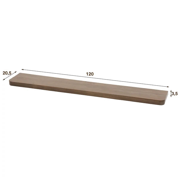 Wandplank Lume - Donkerbruin - Acaciahout - 120 cm (internet retour)