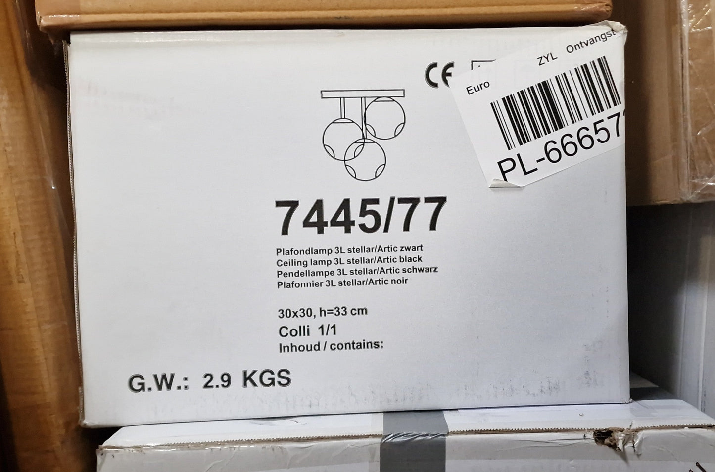 Plafondlamp Tricolore (Internet retour) Retour24