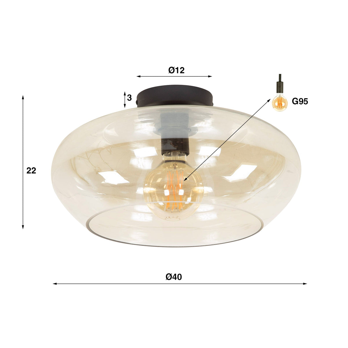 Plafondlamp Solaris detail 2