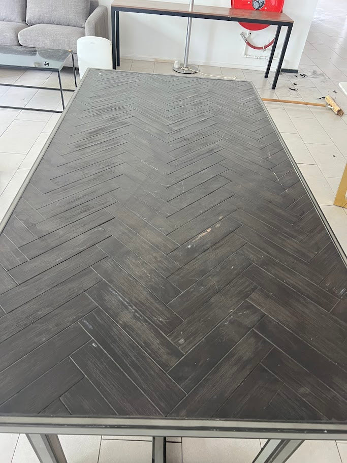 Eettafel Herringbone Donker Eiken - 200x100cm