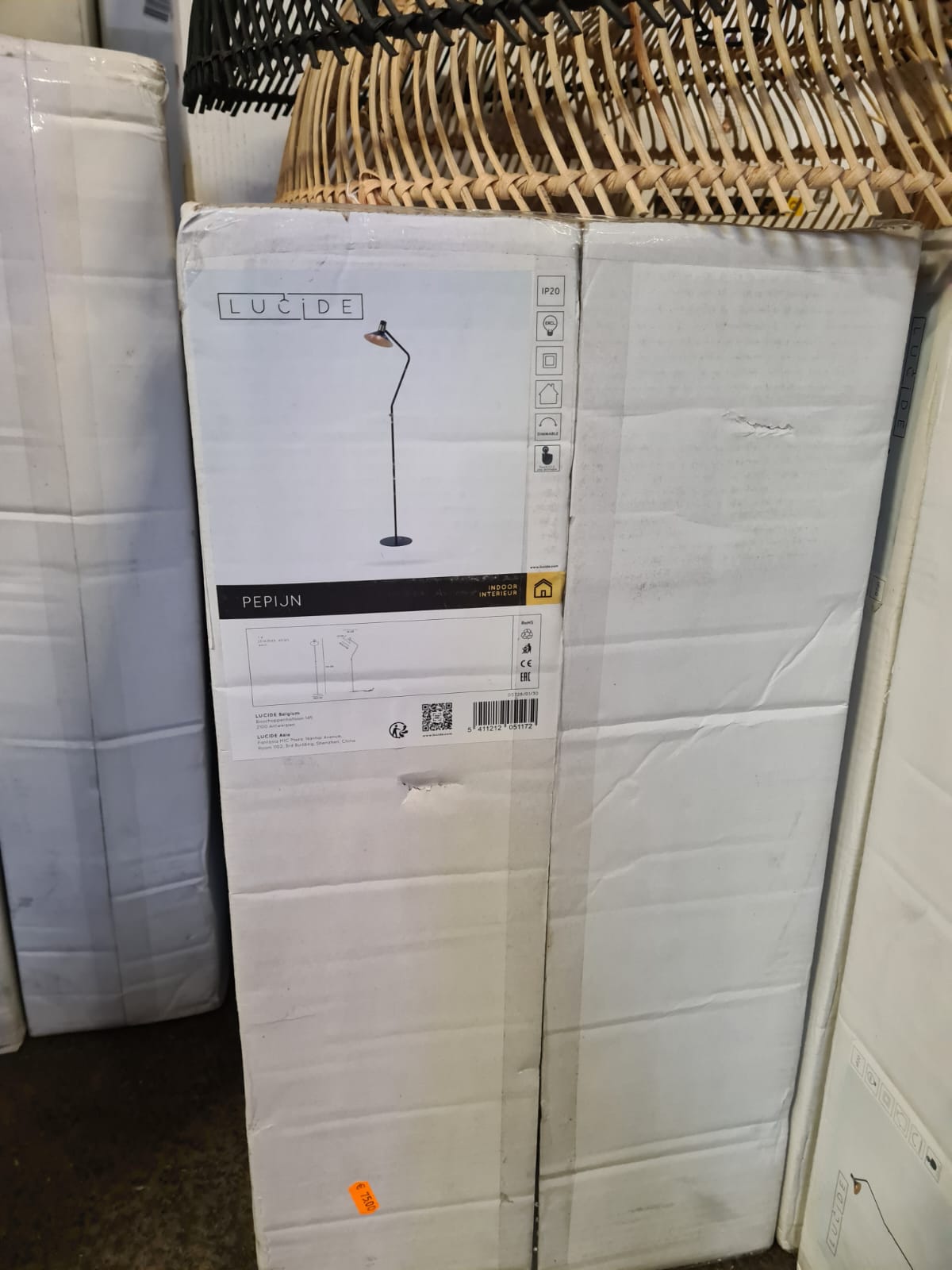 Lucide PEPIJN Vloerlamp 1xE14 - Zwart Retour24