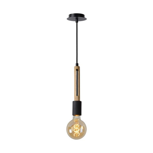 Lucide Tanner - hanglamp - Ø 5 x 230 cm - zwart en lichtbruin Retour24