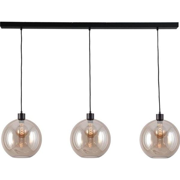 Hanglamp goud 022 3-lamps lineair glas Ø20cm Retour24