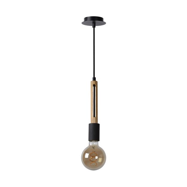 Lucide Tanner - hanglamp - Ø 5 x 230 cm - zwart en lichtbruin Retour24