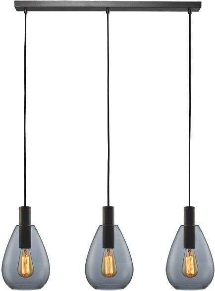 Hanglamp smoked glass grijs (Internet retour)