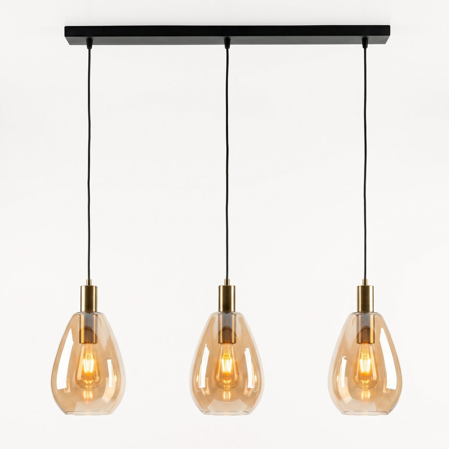 Hanglamp Rhode - 3-lichts - Amberkleurig (Internet Retour)