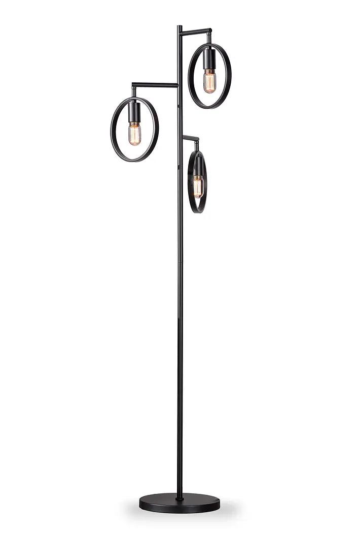 Floor Lamp 3-Light Metal Black (internet retour)