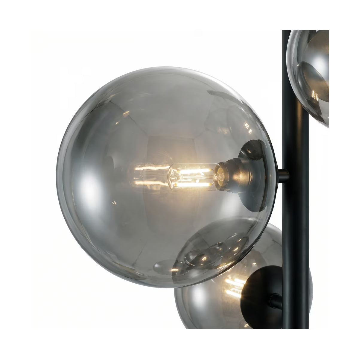 Vloerlamp 6-lamps, Glas, kleur Smoke (internet retour)