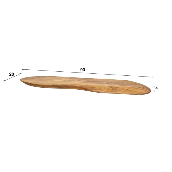 Wandplank Rose - Bruin - Acaciahout - 90 cm (Internet retour)