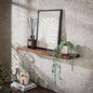 Wandplank Lume - Donkerbruin - Acaciahout - 90 cm (internet retour)