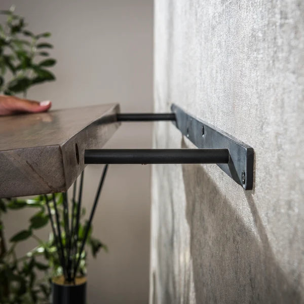 Wandplank Lume - Donkerbruin - Acaciahout - 90 cm (internet retour)