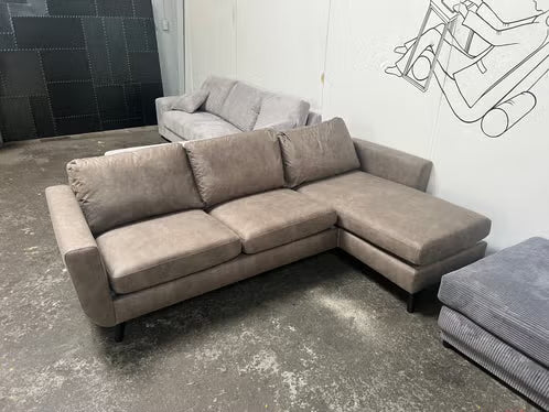 Moderne hoekbank – taupe / zandkleur – L150 x B260