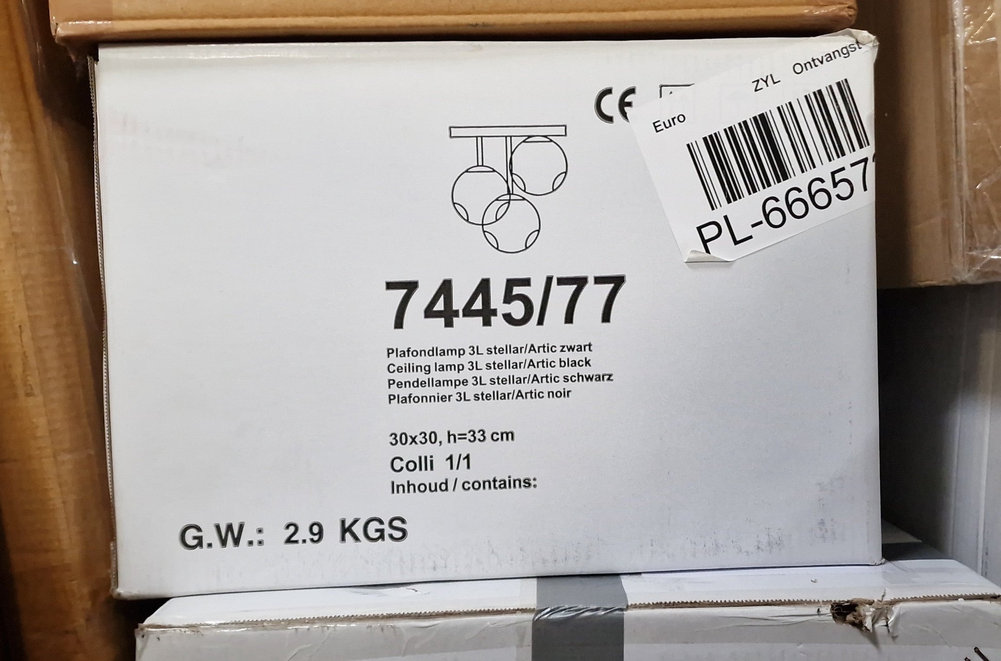 Plafondlamp Tricolore (Internet retour) Retour24