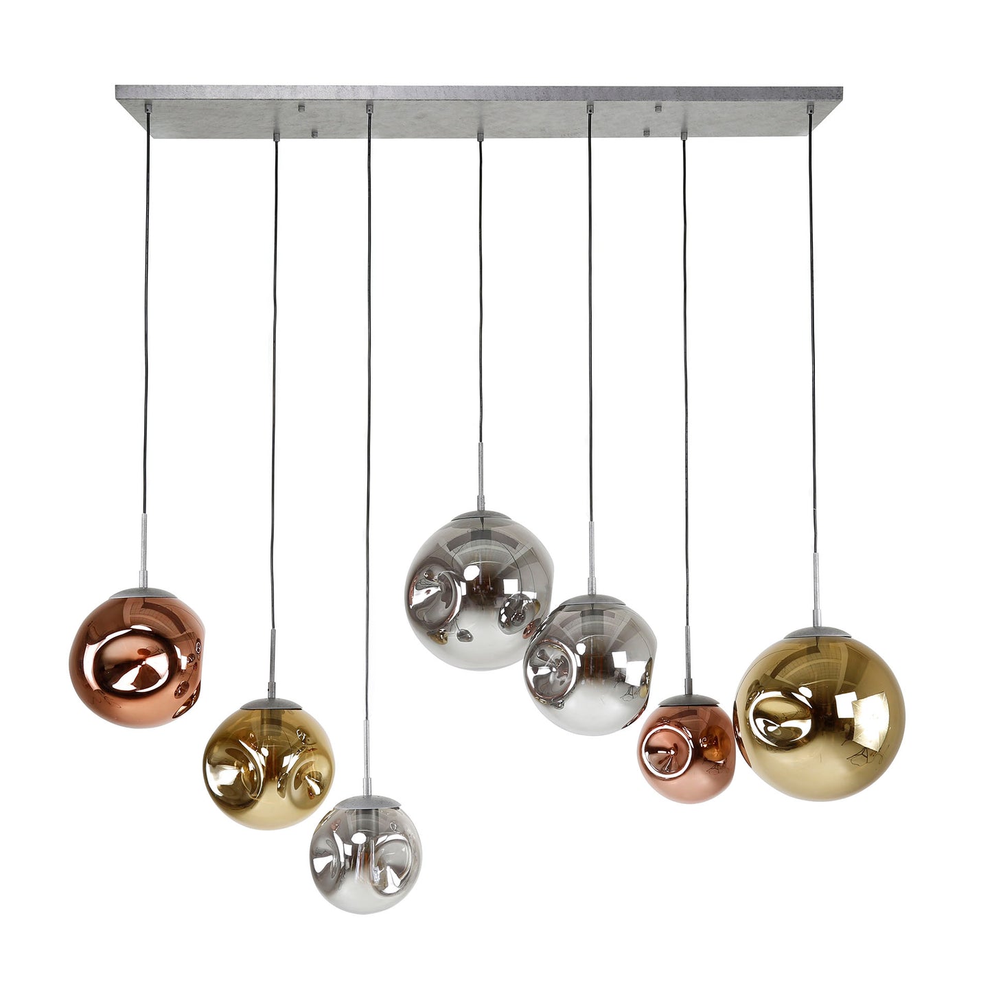 Hanglamp Verity - 7-lichts - Amber Mix (Internet retour)