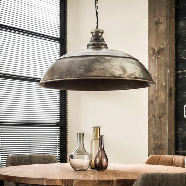 Hanglamp Cindy - 1-lichts - Oud Zilver - Metaal (Internet Retour)