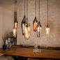 Hanglamp Alune - 7-lichts - Amber Mix - Glas (Internet retour)