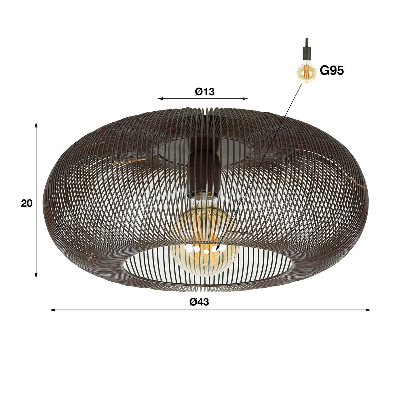 Plafondlamp Vivienne (Internet retour) Retour24