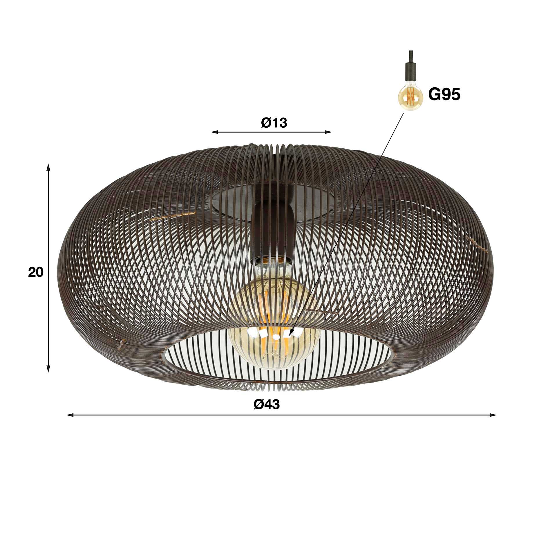 Plafondlamp Vivienne (Internet retour) Retour24