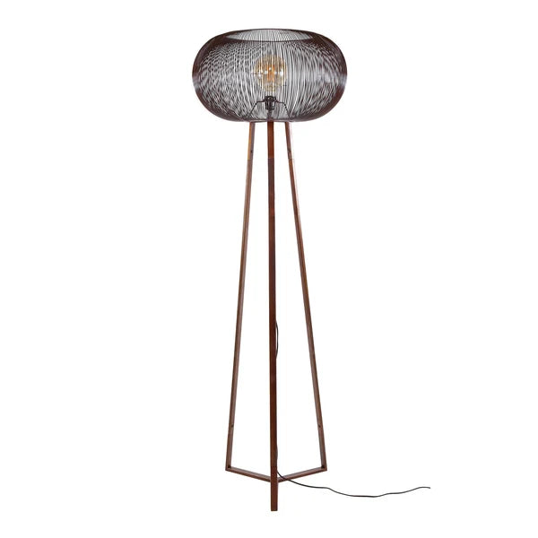 Vloerlamp Vivienne - 1-lichts - Koper - Metaal - 170 cm (internet retour)
