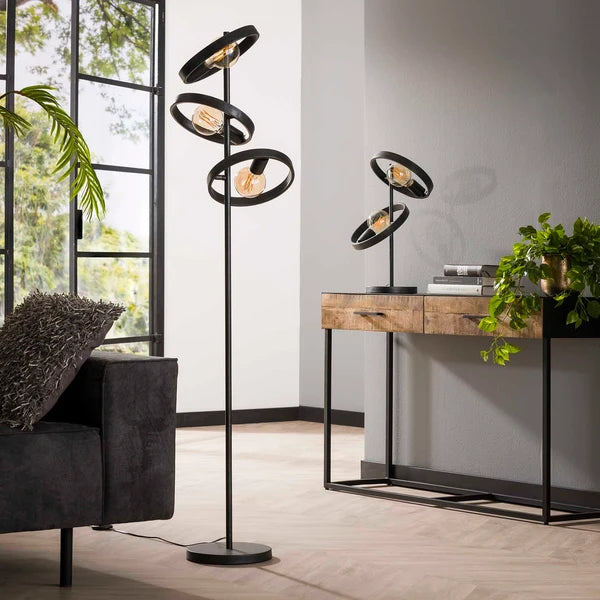 Vloerlamp Amara - Antraciet - Metaal - 155 cm (Internet retour)