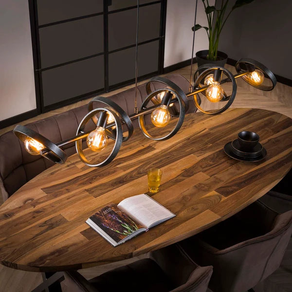 Hanglamp Amara - 8-lichts - Antraciet - Metaal (Internet retour)