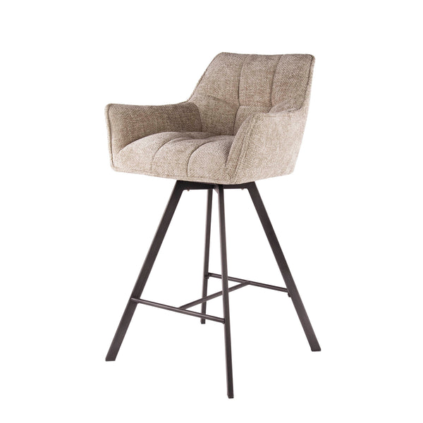 Barstoel Vantage - Beige - Renegade Stof - Draaibaar (internet retour)