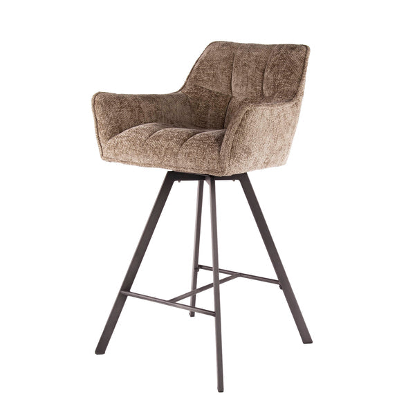 Barstoel Vantage - Champagne - Velvet - Draaibaar (Internet retour)