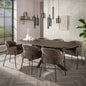 Eettafel Montier - Deens Ovaal - Liquid Metal - 215 cm (internet retour)