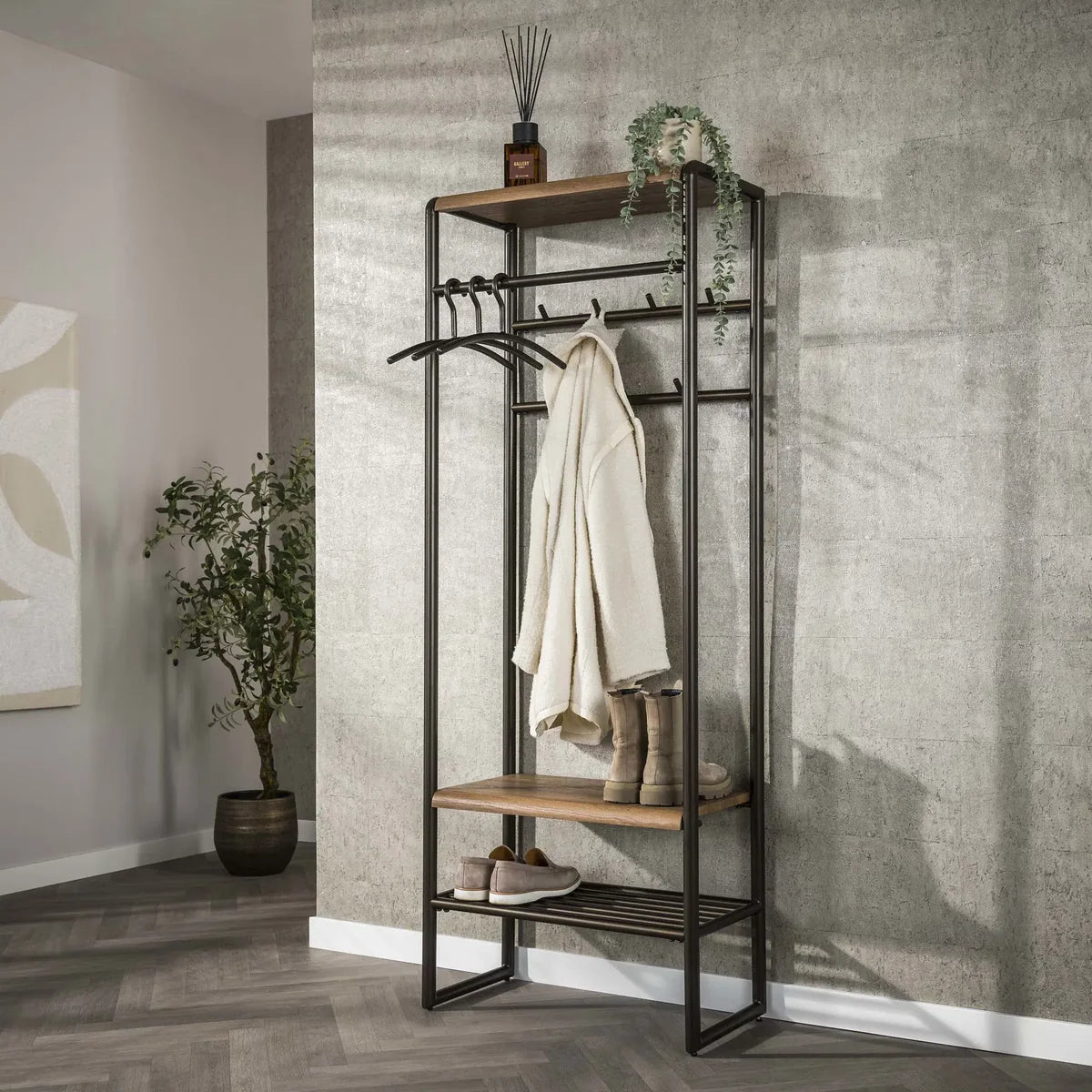 Garderobemeubel Selvo - Brons - Gepoedercoat Staal - 70 cm (Internet retour)