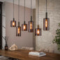 Hanglamp Lucaro - 6-lichts - Brons - Glas (internet retour)
