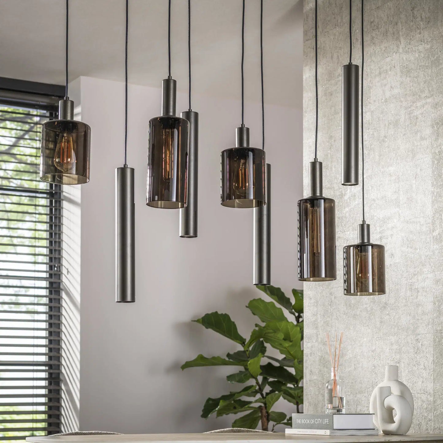 Hanglamp Lucaro - 9-lichts - Brons (Internet retour)