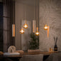 Hanglamp Soley - 7-lichts - Beige - Amberglas - Met spots (Internet retour)