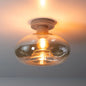 Plafondlamp Donut - 1-lichts - Beige - Amberglas (internet retour)