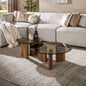 Salontafel Mistral - Rond - Brons Glas - Set van 2 (internet retour)